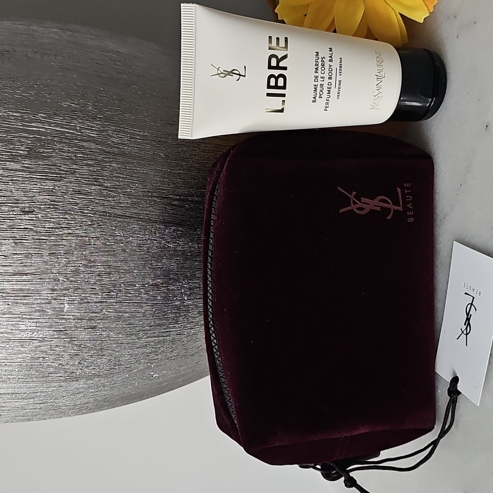Yves Saint Laurent Libre Perfume Body Balm with Burgundy Pouch